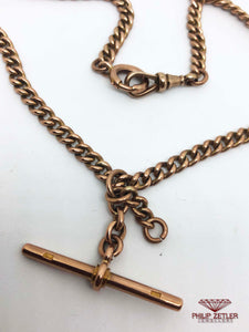 9ct Rose Gold Fob Necklace and Pendant
