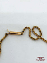 Load image into Gallery viewer, 18ct Rope Necklace with Seed Pearl Rosette and Star Pendants
