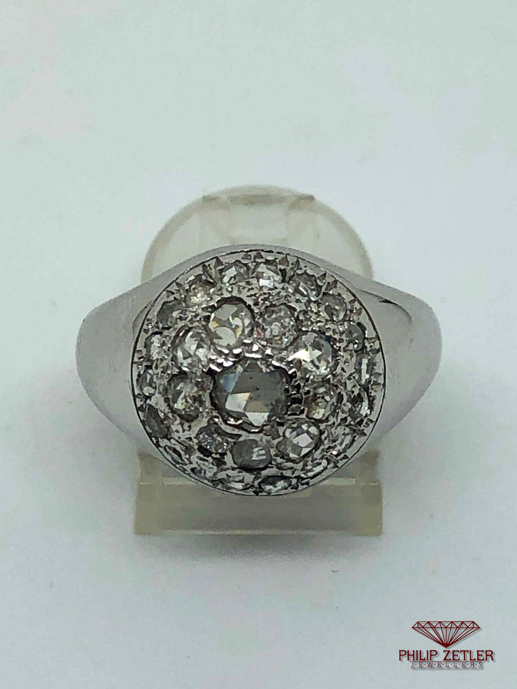 18ct White Gold Antique Diamond Ring
