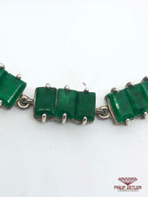 Load image into Gallery viewer, Silver &amp; Emerald Bracelet
