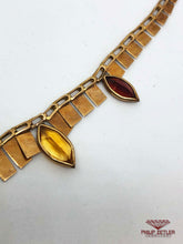 Afbeelding in Gallery-weergave laden, 14 ct Pear Cut Amethyst, Citrine, Garnet and Gold Necklace

