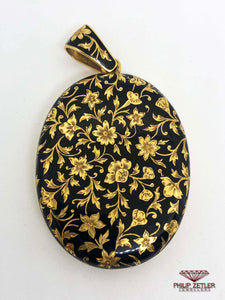 21ct Gold and Enamel Locket/ Pendant