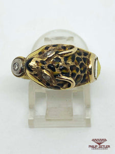 9ct Diamond & Gold Tiger Ring