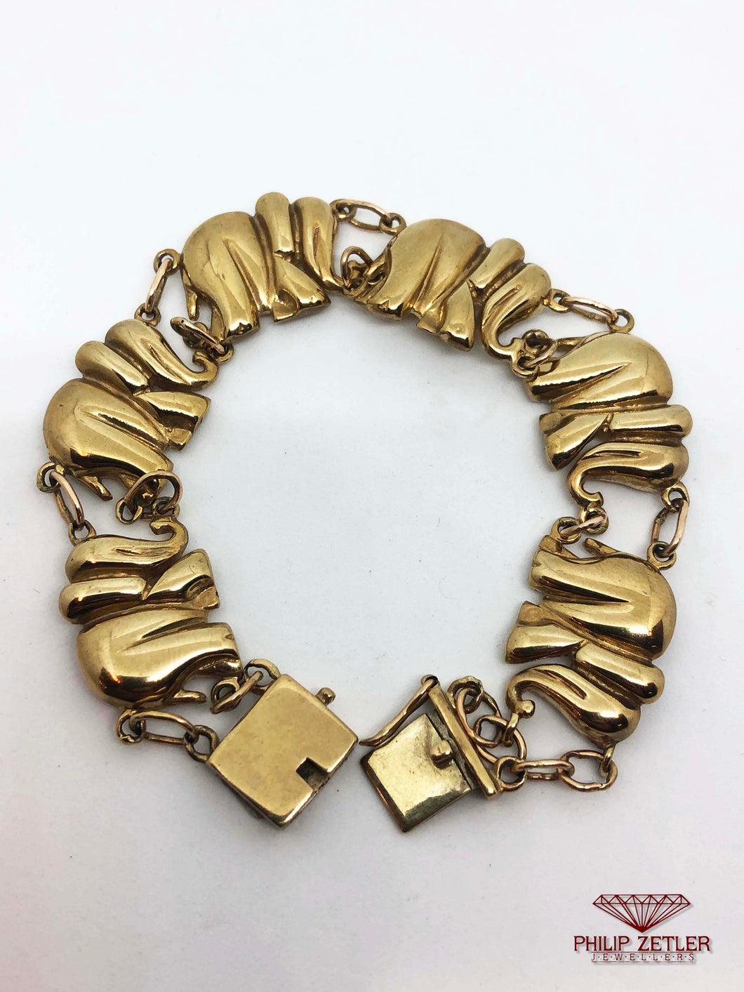 9ct Gold Elephant Bracelet