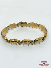 Load image into Gallery viewer, 9ct Sapphire &amp; Gold Elephant Bracelet

