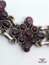 Load image into Gallery viewer, Garnet and Silver Bracelet
