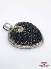 Load image into Gallery viewer, Blue Sapphire and Silver Heart Pendant
