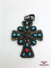 Load image into Gallery viewer, Silver Ornamental Cross Pendant
