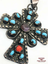 Load image into Gallery viewer, Silver Ornamental Cross Pendant
