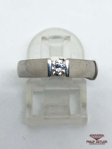 Platinum and Diamond Book-end Ring