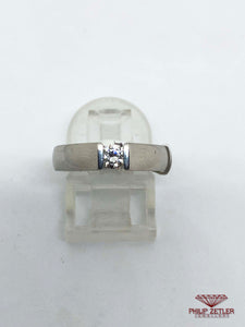 Platinum and Diamond Book-end Ring