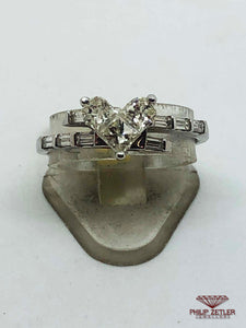 18ct White Gold Heart Shaped Diamond  Ring