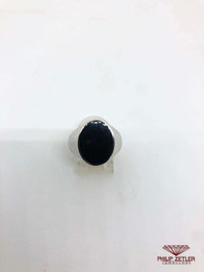 Onyx and Silver Signet Ring