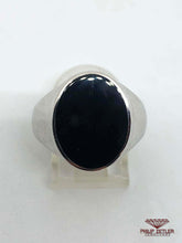 Load image into Gallery viewer, Onyx and Silver Signet Ring
